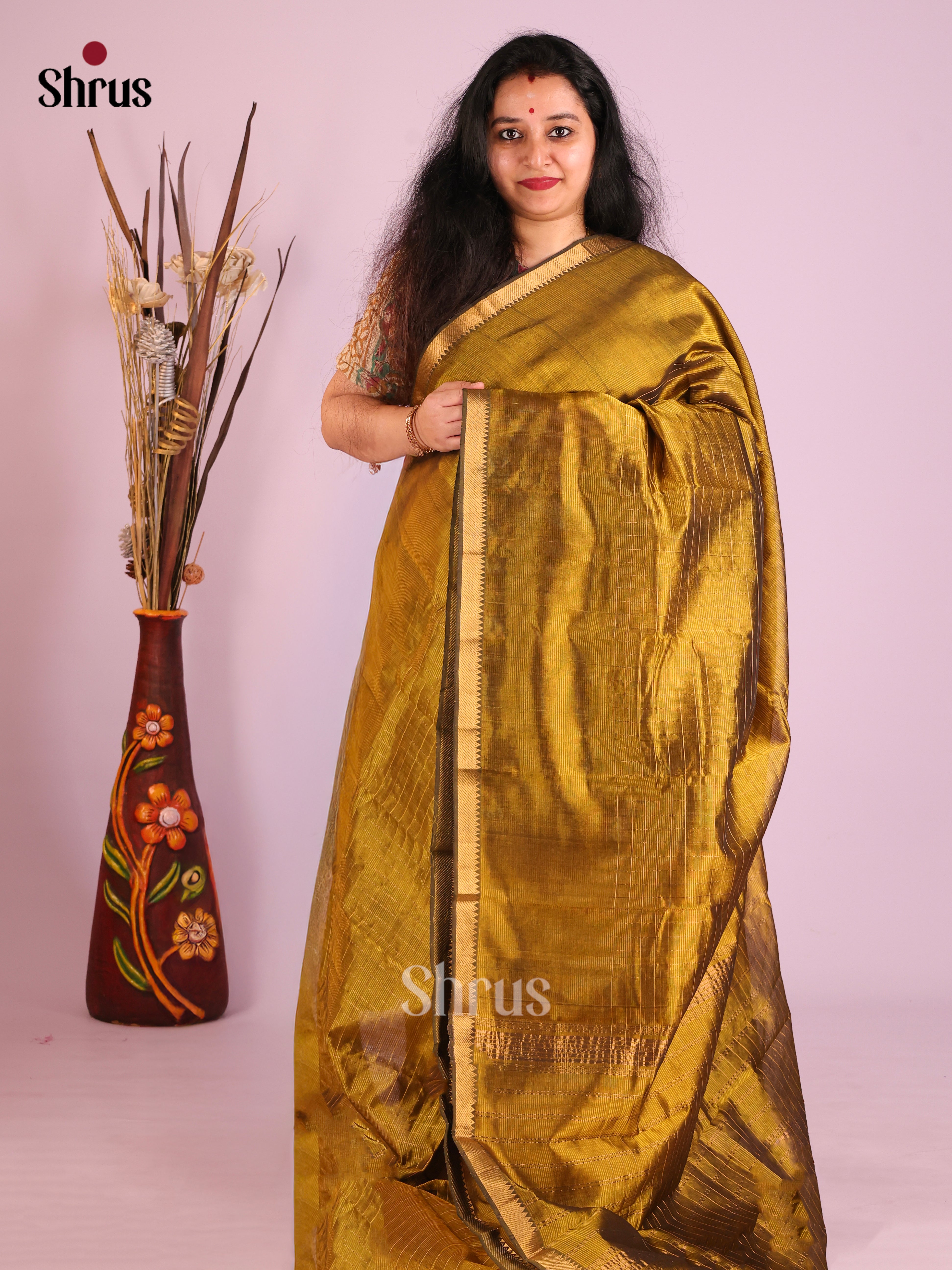 Mehandi Green(Single Tone) - Mangalagiri silkcotton Saree