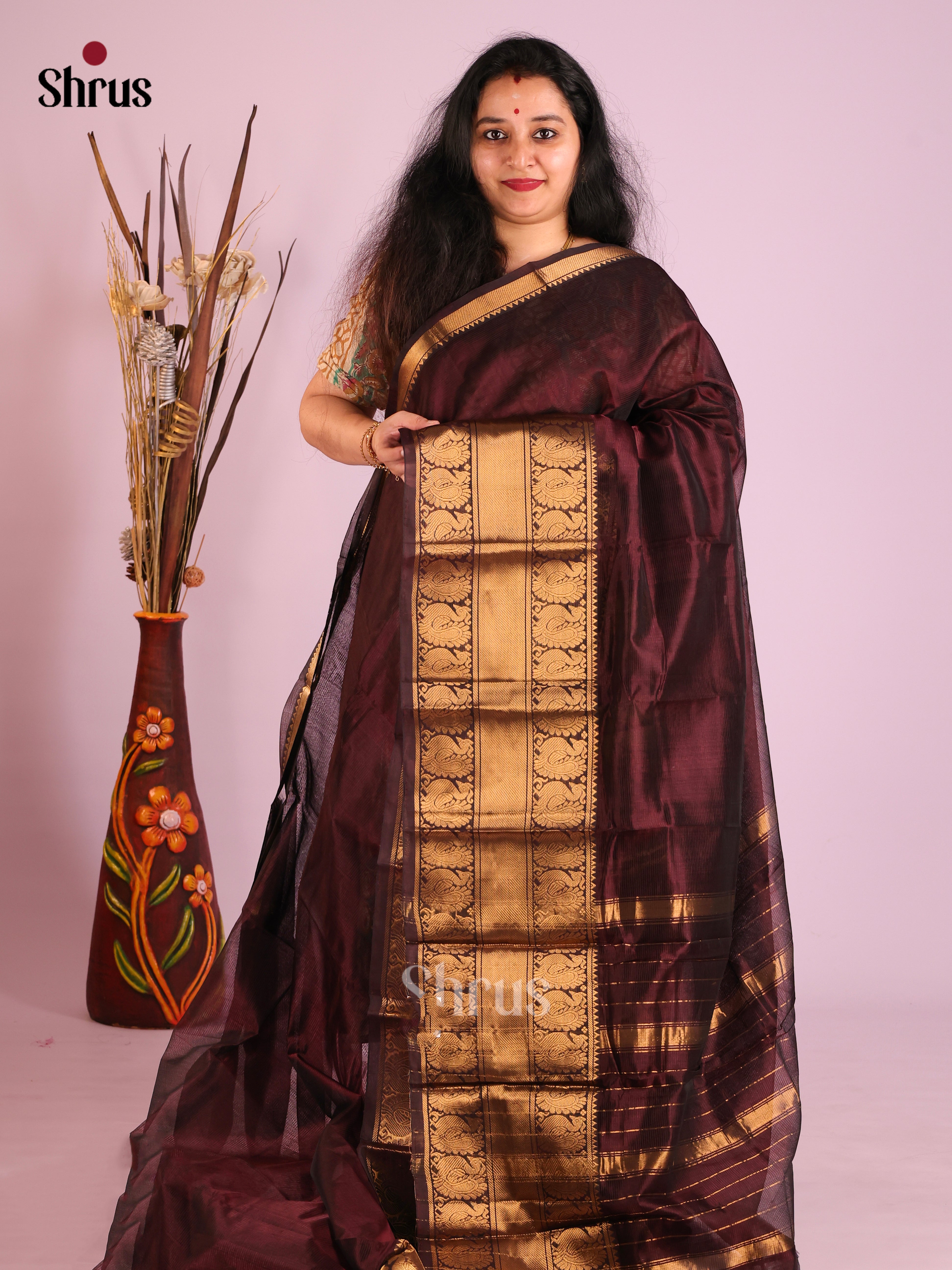 DIS26067 - Mangalagiri silkcotton Saree - Shop on Shrus.com