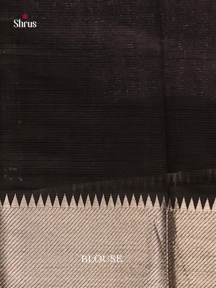 Black(Single Tone)- Mangalagiri silkcotton Saree - Shop on Shrus.com