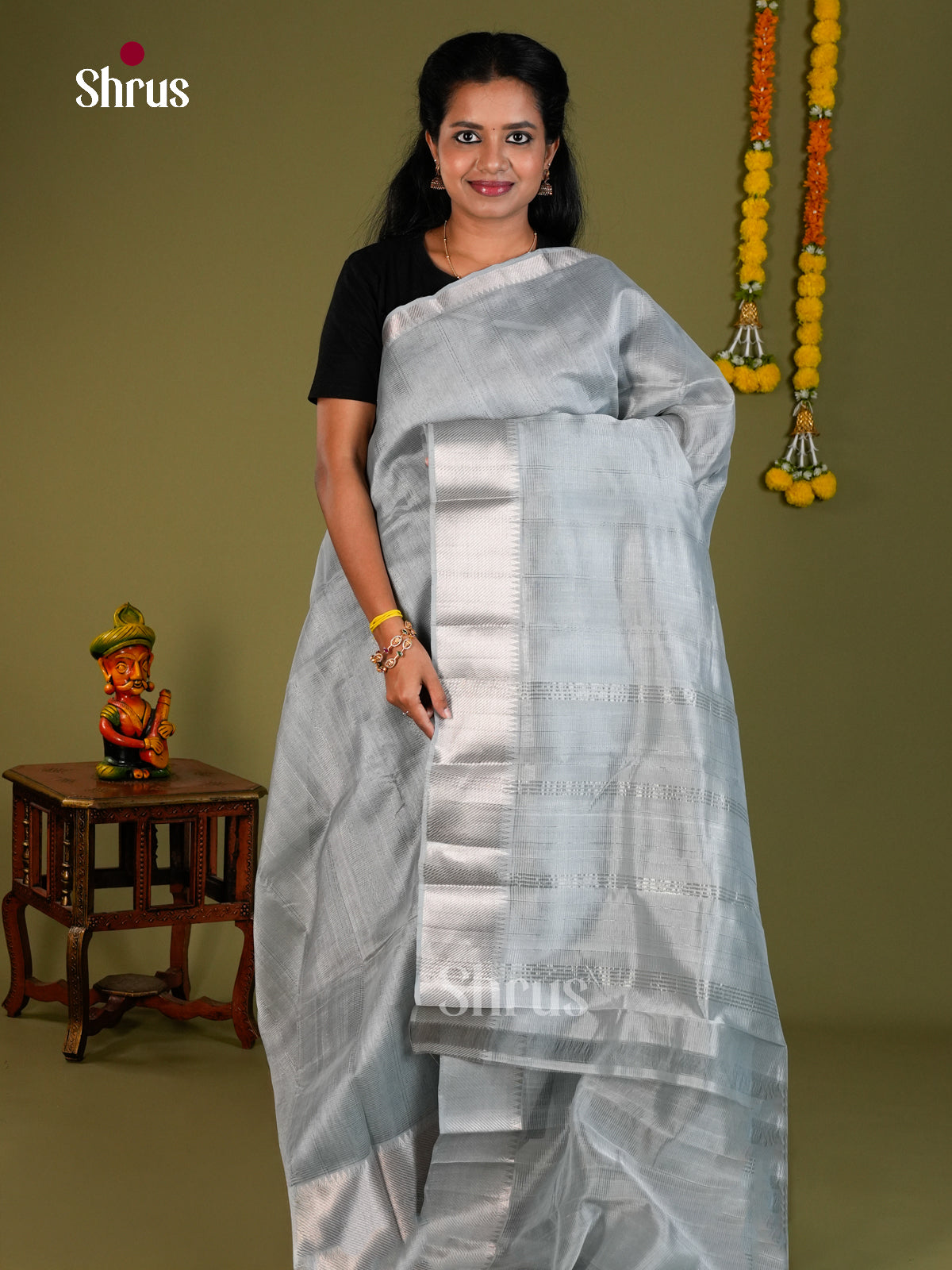 DIS26108 - Mangalagiri silkcotton Saree - Shop on Shrus.com