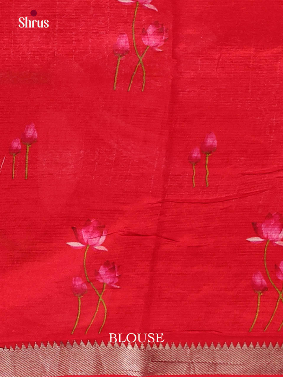 DIS26352 - Mangalagiri printed silkcotton Saree - Shop on Shrus.com