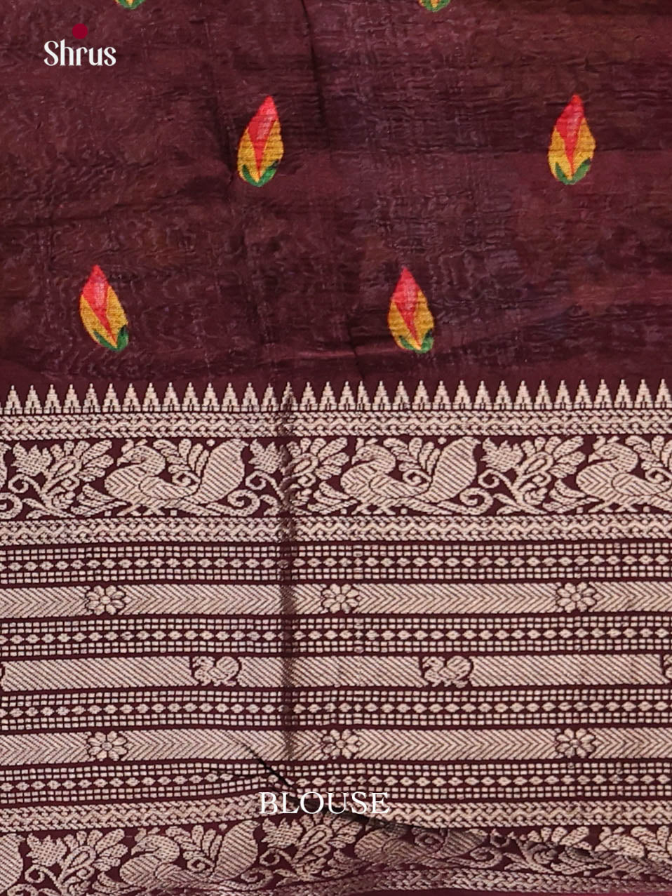 DIS26362 - Mangalagiri printed silkcotton Saree - Shop on Shrus.com