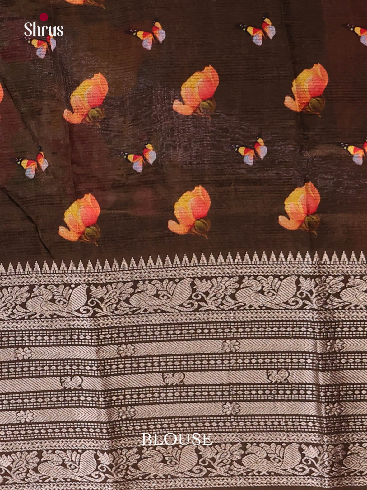 DIS26363 - Mangalagiri printed silkcotton Saree - Shop on Shrus.com