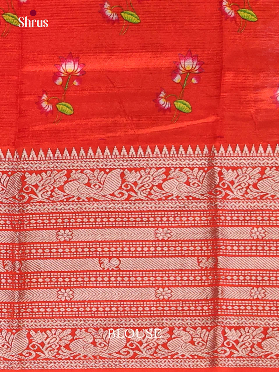DIS26368 - Mangalagiri printed silkcotton Saree - Shop on Shrus.com