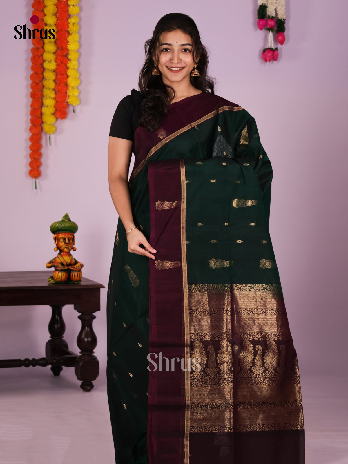 DIS26465 - Timeless Silk Cotton Saree - Shop on Shrus.com