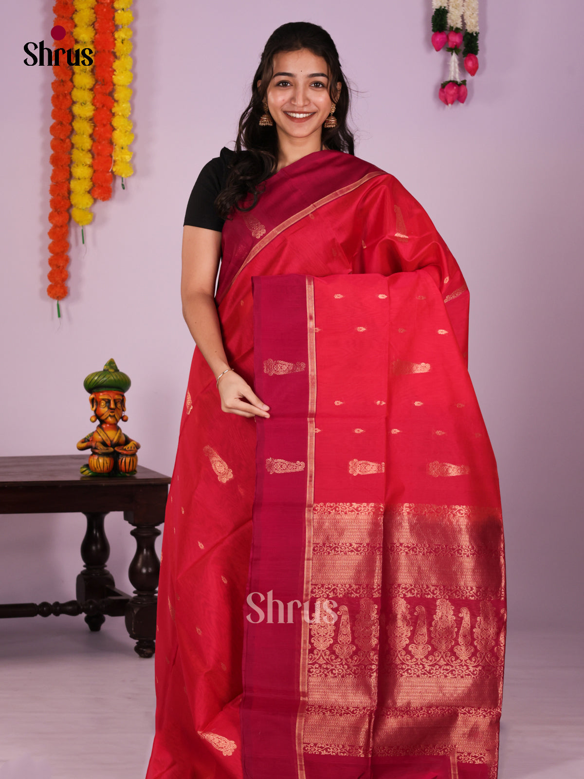DIS26477 - Timeless Silk Cotton Saree - Shop on Shrus.com