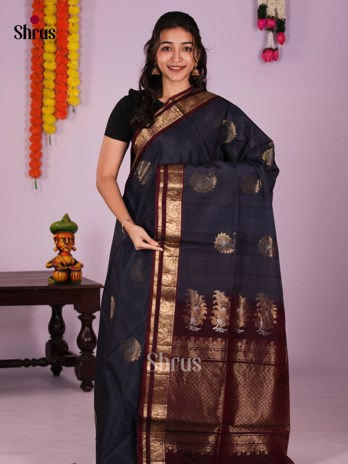 DIS26496 - Timeless Silk Cotton Saree - Shop on Shrus.com