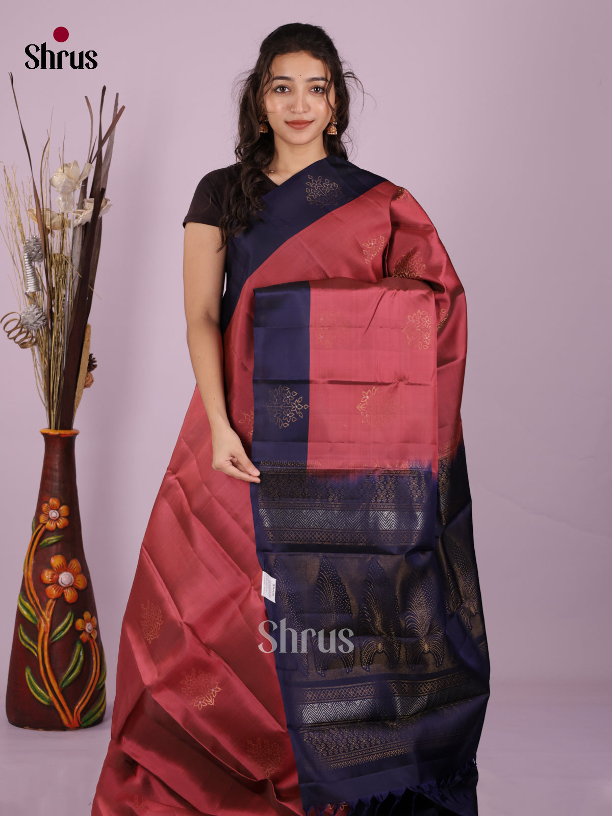 DIS26594 - Kanchipuram-halfpure Saree - Shop on Shrus.com