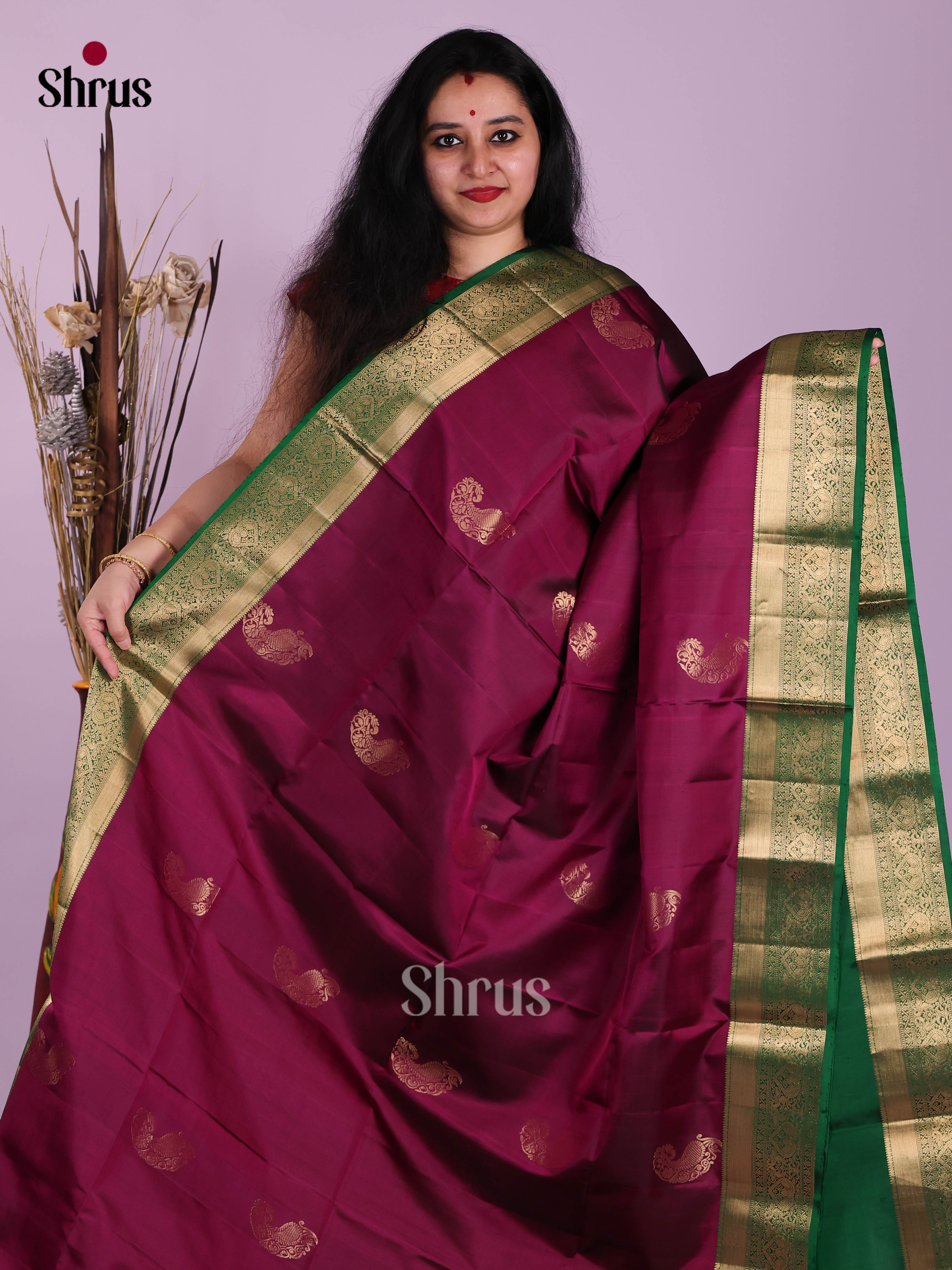 DIS26637 - Kanchipuram silk (HR) Saree - Shop on Shrus.com
