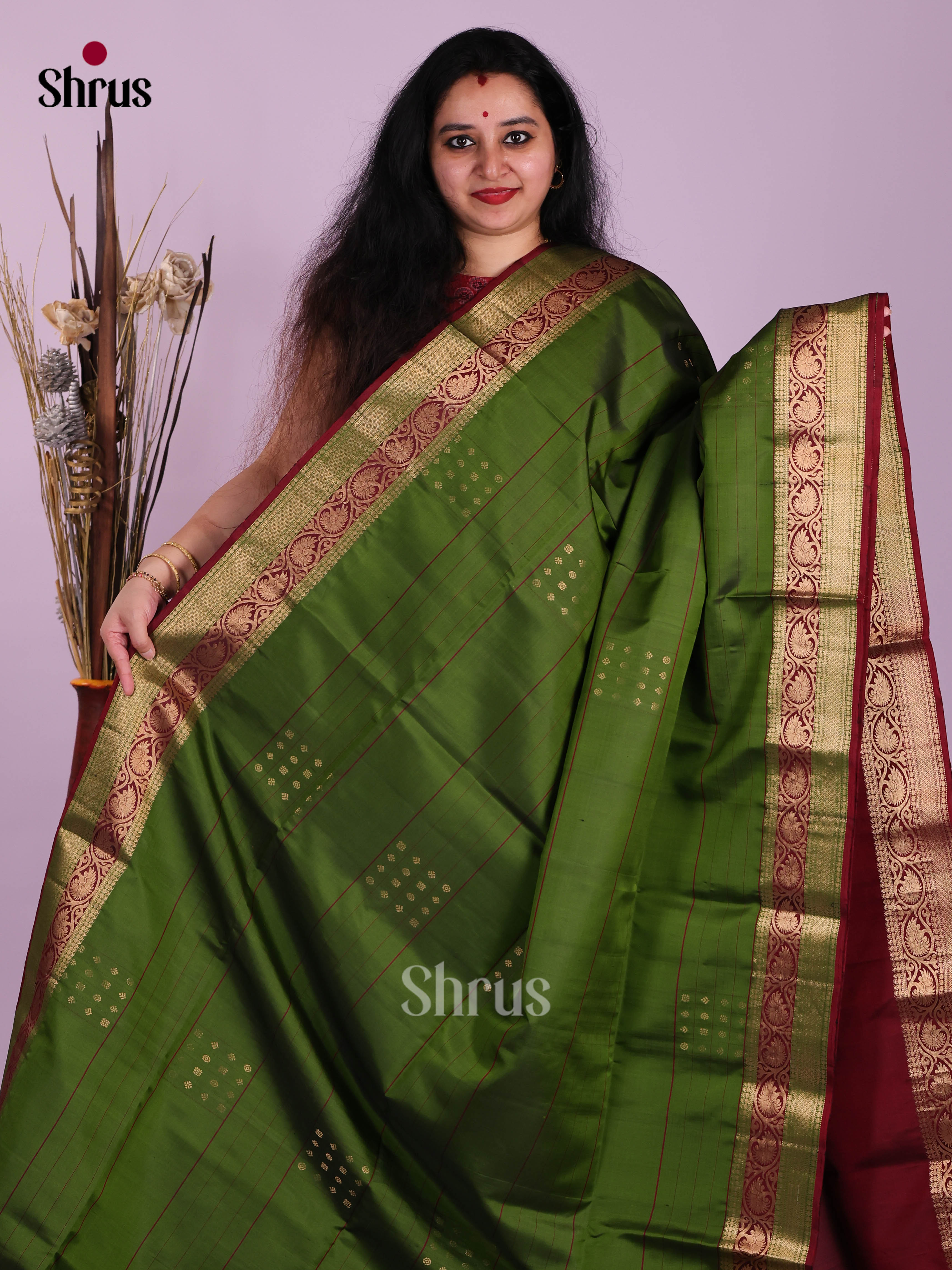 DIS26641 - Kanchipuram silk (HR) Saree - Shop on Shrus.com