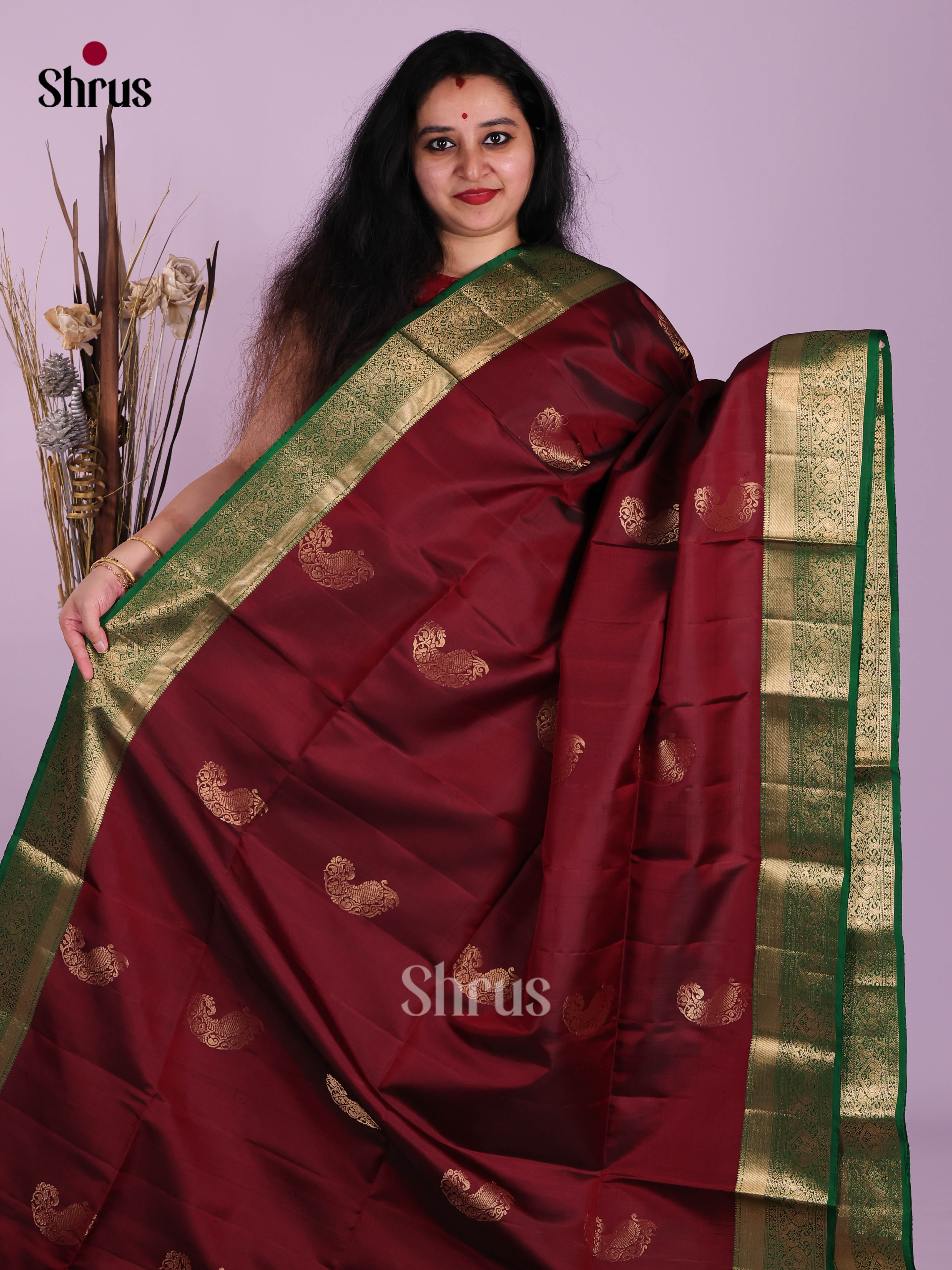 DIS26634 - Kanchipuram silk (HR) Saree - Shop on Shrus.com