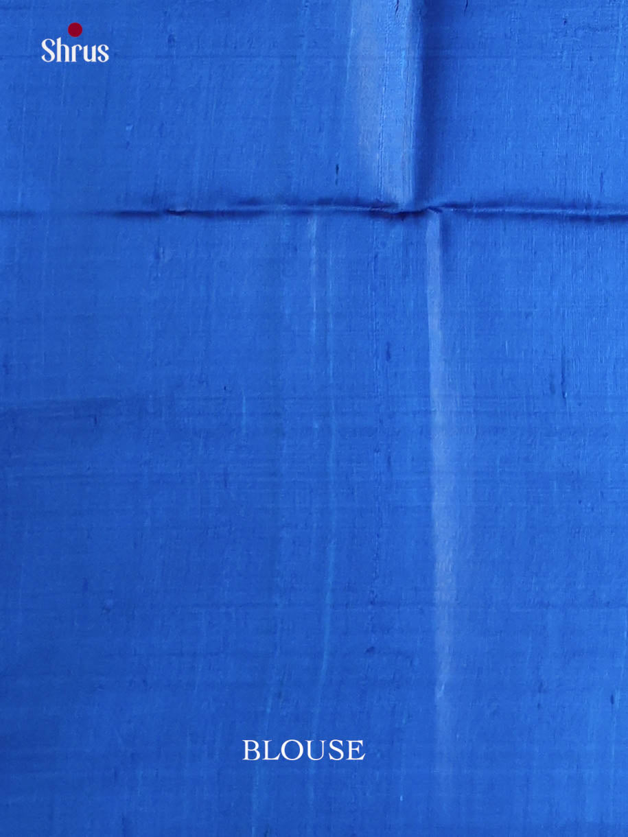 Regal Blue Raw Silk Saree with Zari Elegance