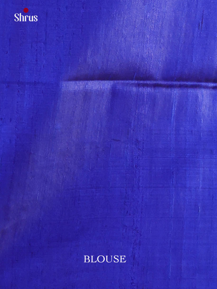 Blue(Single Tone) - Raw Silk Saree