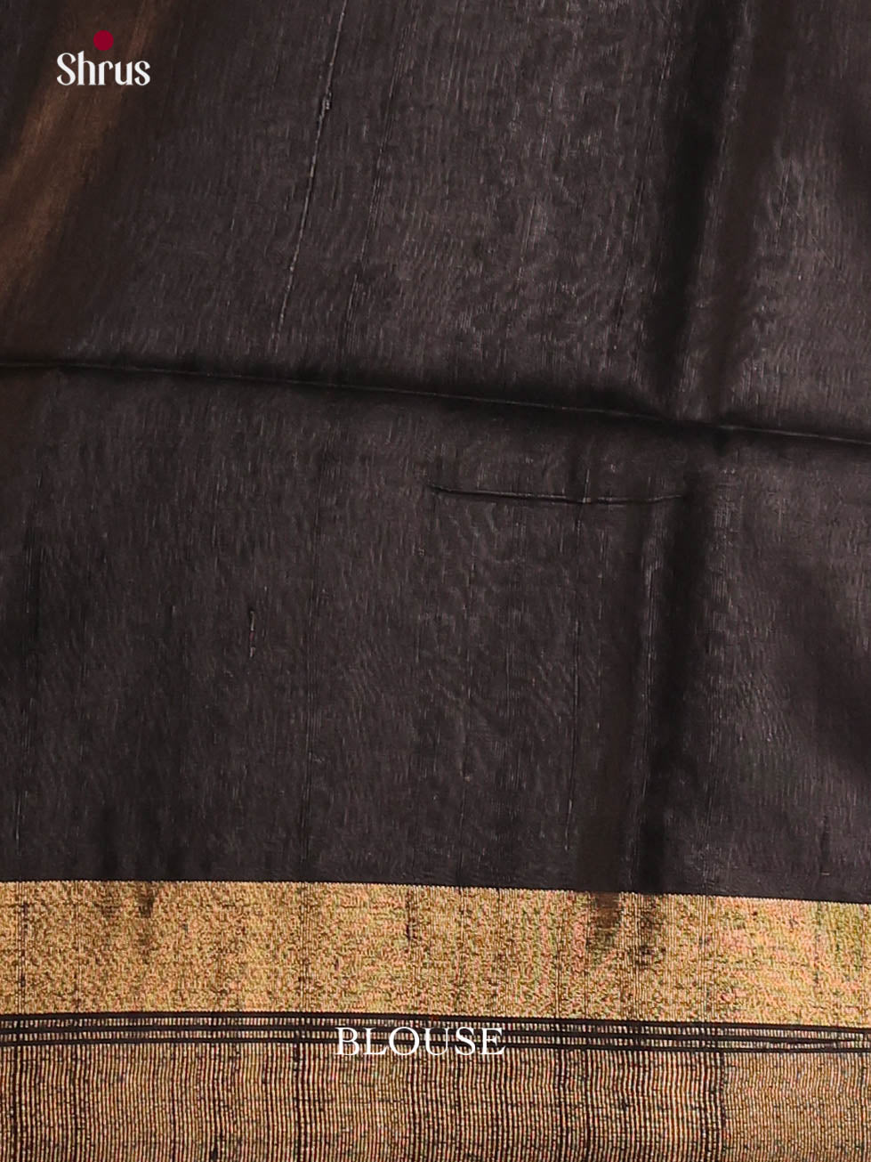 Red & Black - Raw Silk Saree