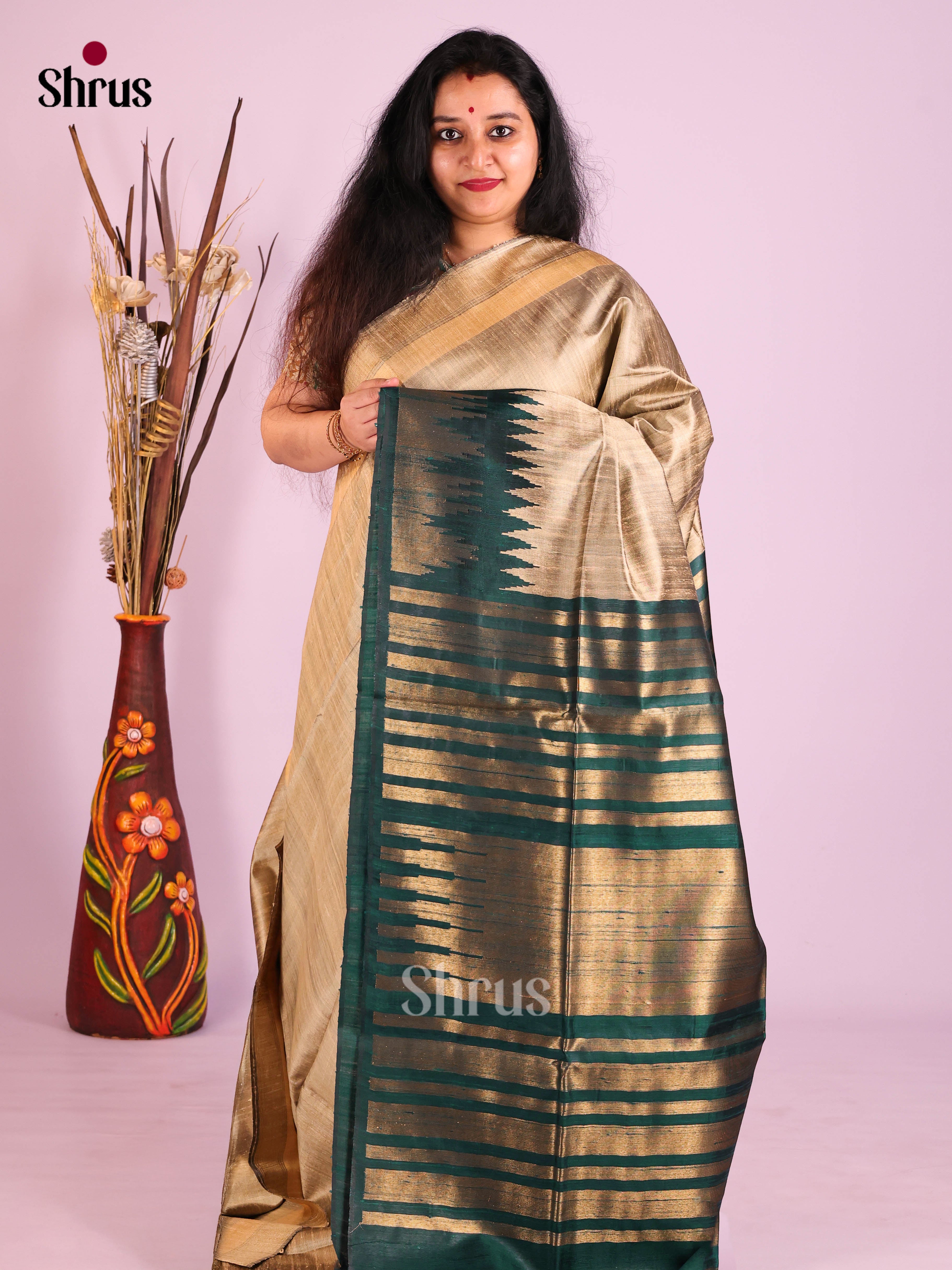 DIS27044 - Raw Silk Saree - Shop on Shrus.com