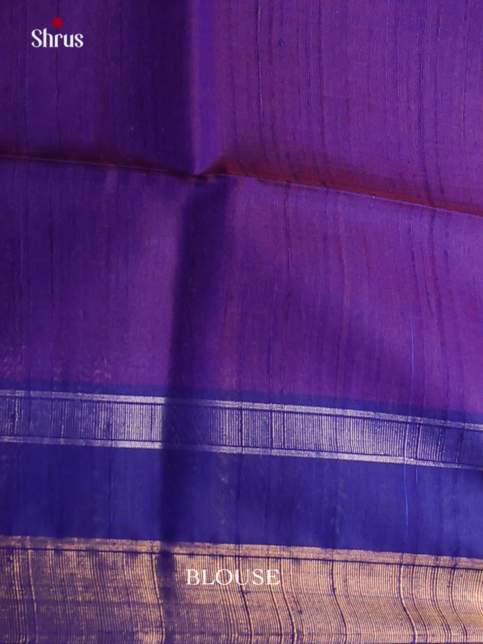 Pink & Blue- Raw Silk Saree - Shop on Shrus.com