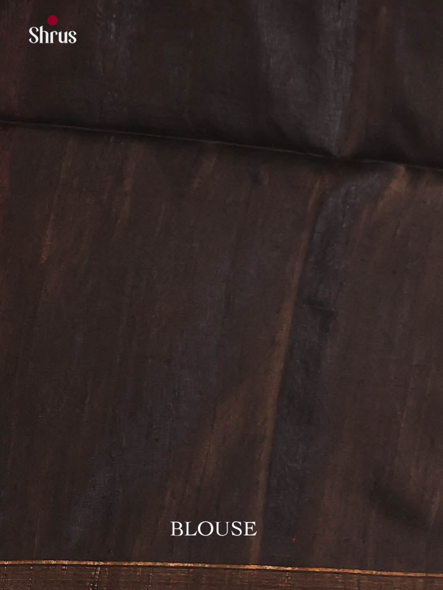 Red & Black - Raw Silk Saree