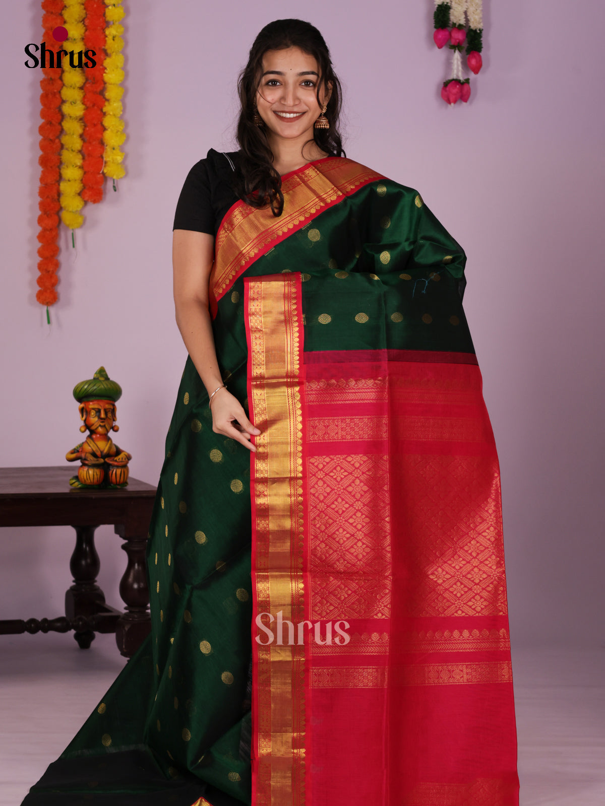 DIS27402 - Korvai-Small border Saree - Shop on Shrus.com