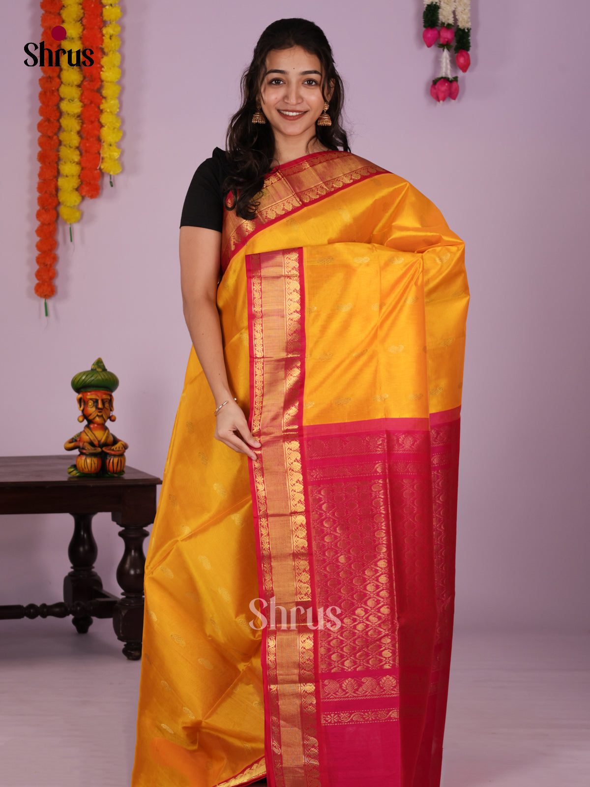 DIS27410 - Korvai-Small border Saree - Shop on Shrus.com
