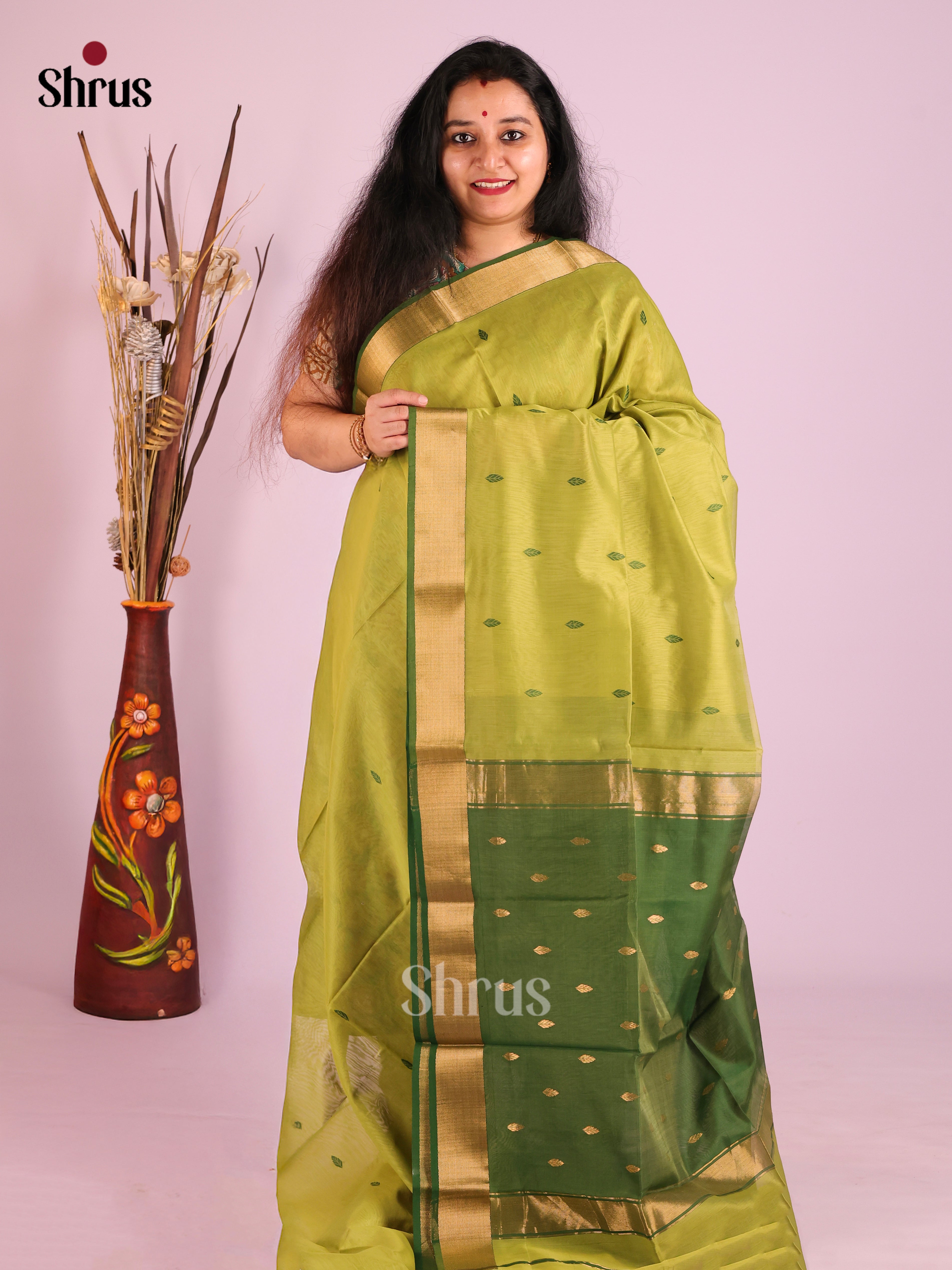 DIS27468 - Maheshwari silkcotton Saree - Shop on Shrus.com
