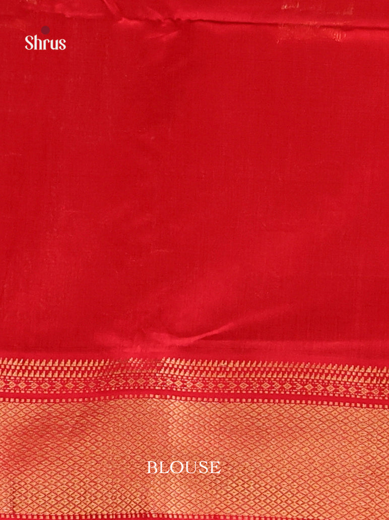 Striking Red Maheshwari Cotton Silk Saree with Plain Body & Zari Border