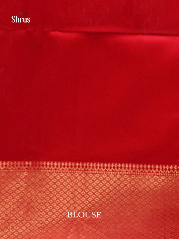Red(Single Tone)- Maheshwari silkcotton Saree