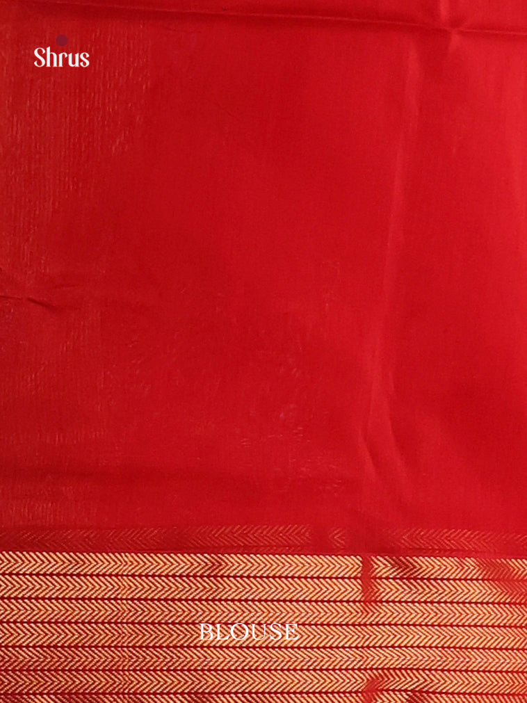 Mambazha Yellow & Red - Maheshwari silkcotton Saree - Shop on Shrus.com