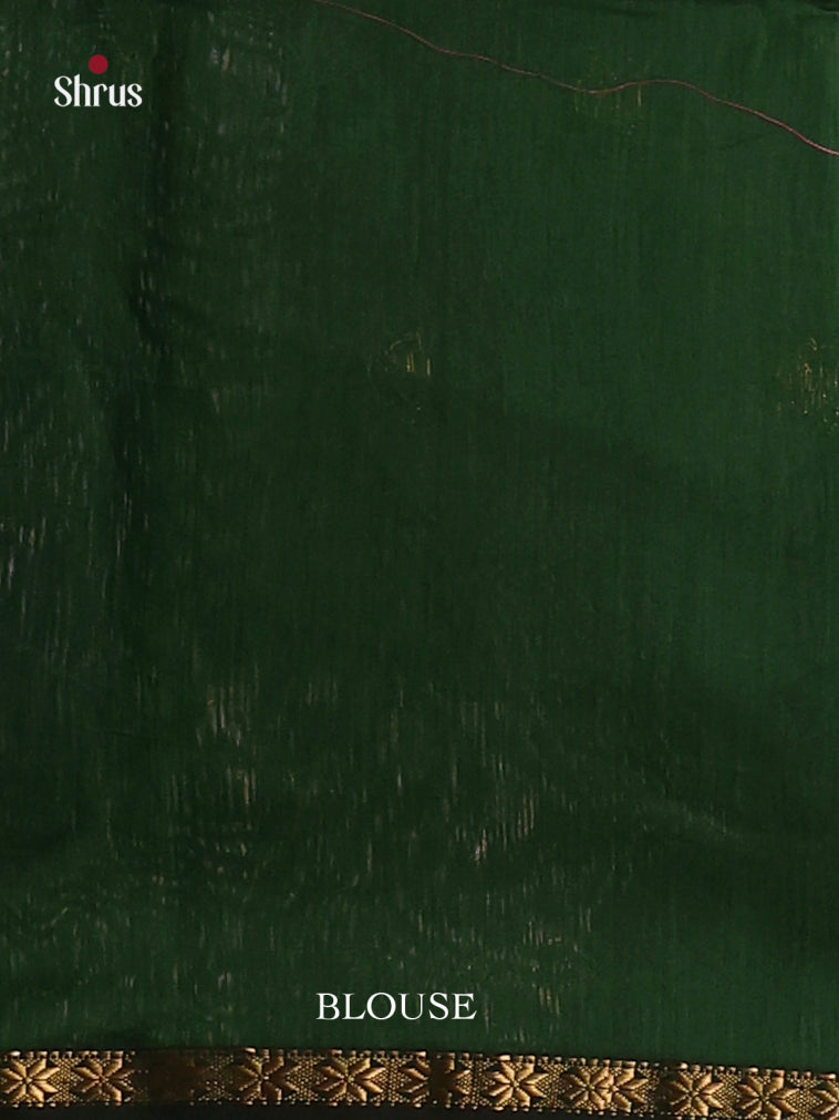 Wine & Green - Maheshwari silkcotton Saree