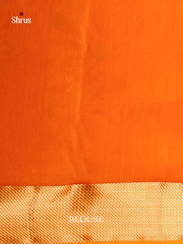 Pink & Orange - Maheshwari silkcotton Saree - Shop on Shrus.com