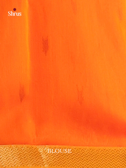 Pink & Orange - Maheshwari silkcotton Saree - Shop on Shrus.com