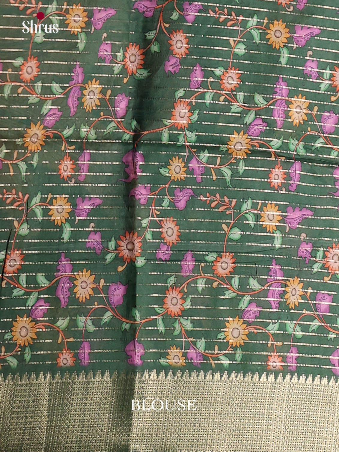 Purple & Green - Semi Dola silk Saree - Shop on Shrus.com
