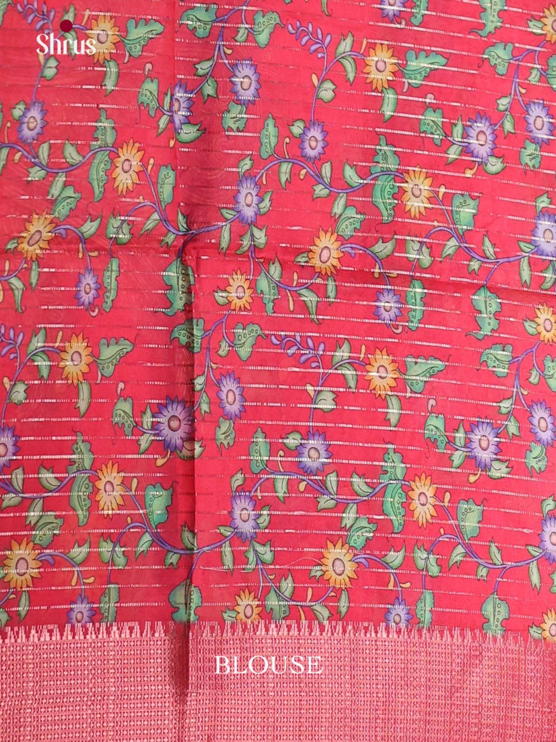 Green & Red - Semi Dola silk Saree