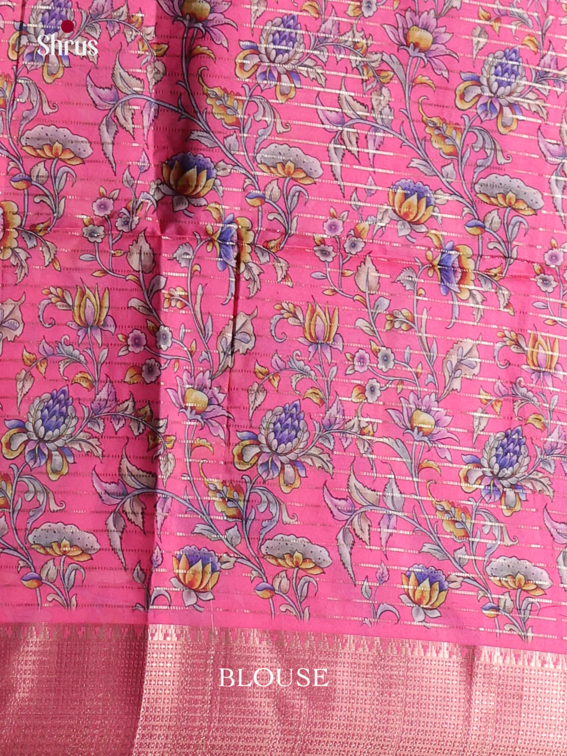 Blue & Pink - Semi Dola silk Saree