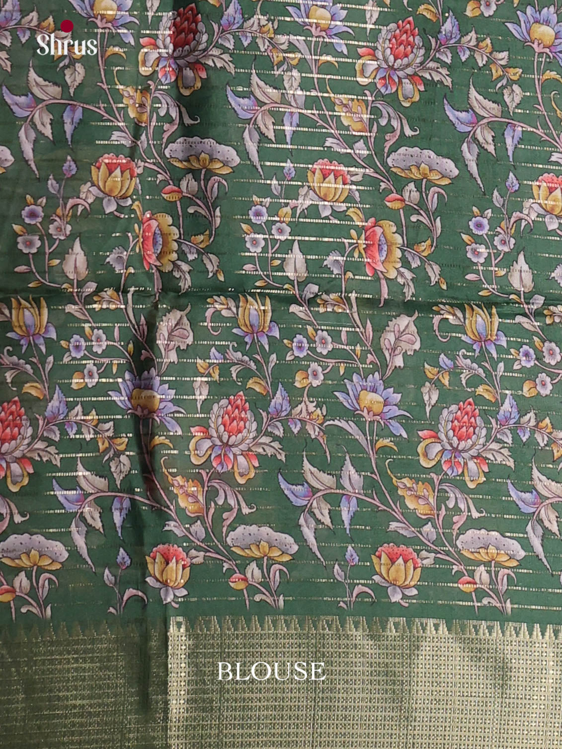 Red & Green - Semi Dola silk Saree