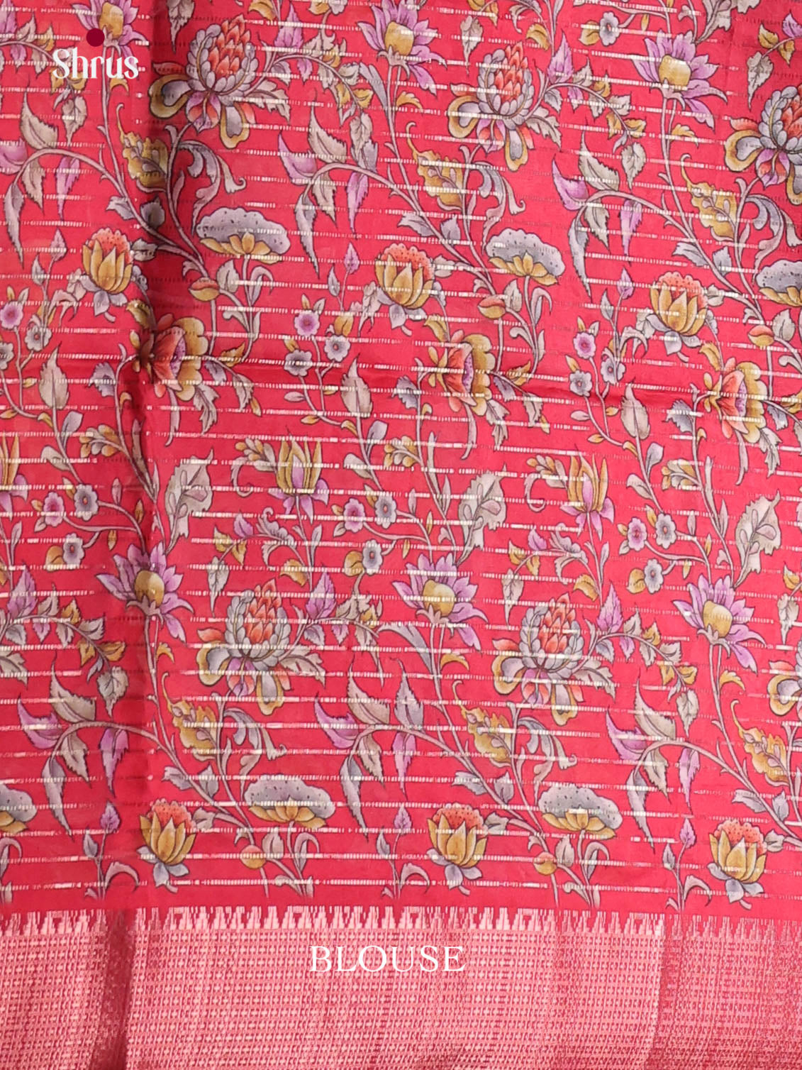 Green & Red - Semi Dola silk Saree - Shop on Shrus.com