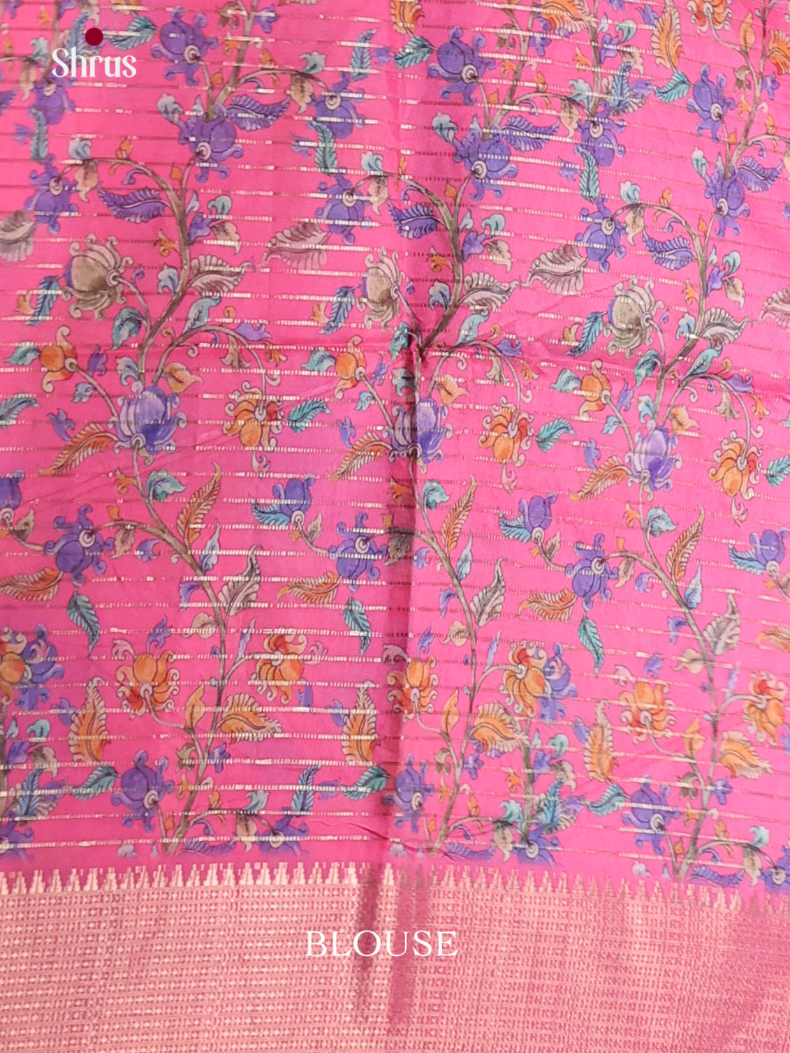 Blue & Pink - Semi Dola silk Saree
