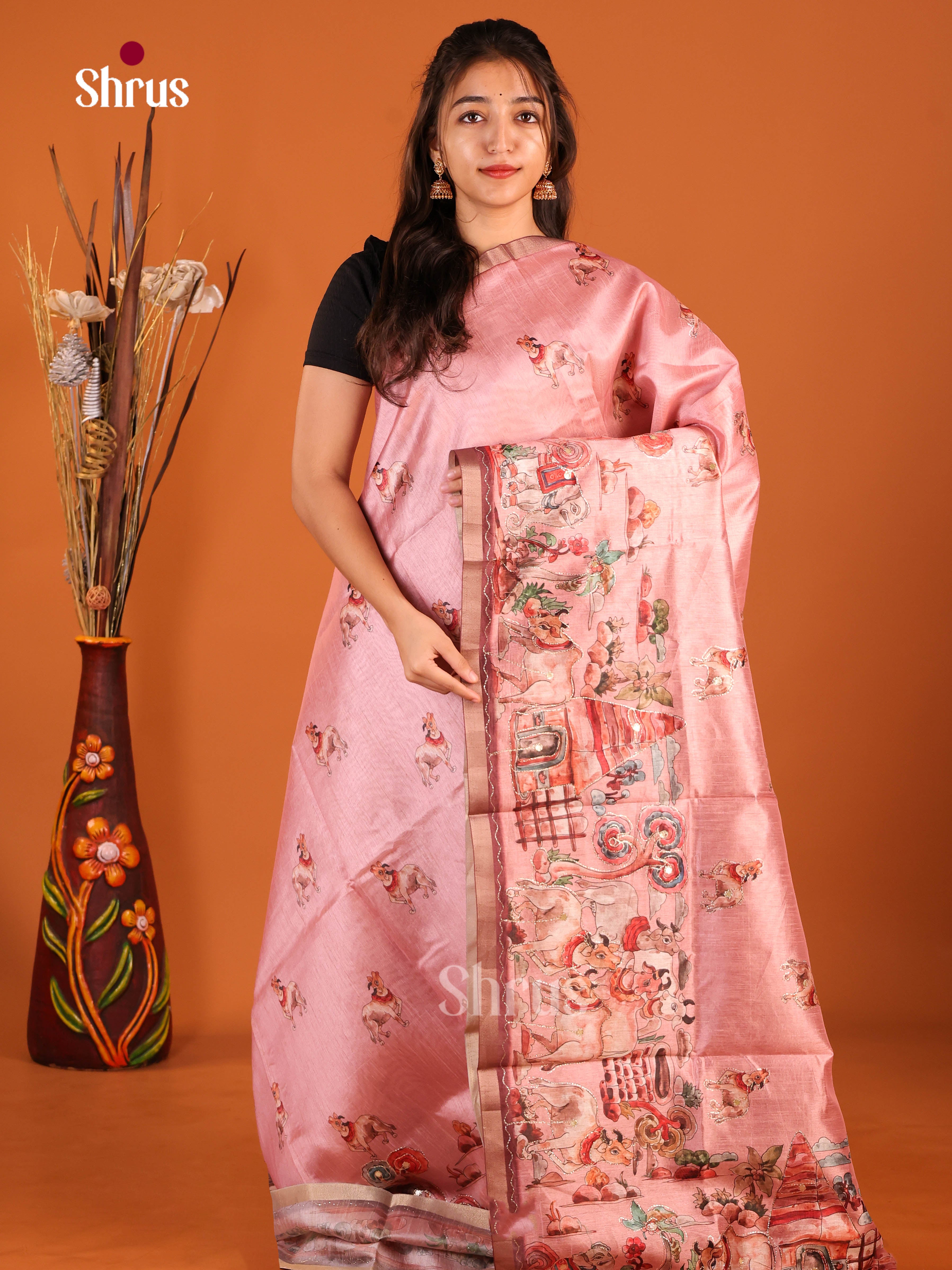 DIS29001 - Semi Chanderi Saree