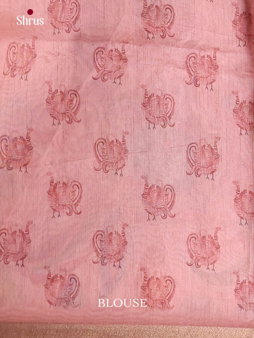 Dusty Pink - Semi Chanderi Saree
