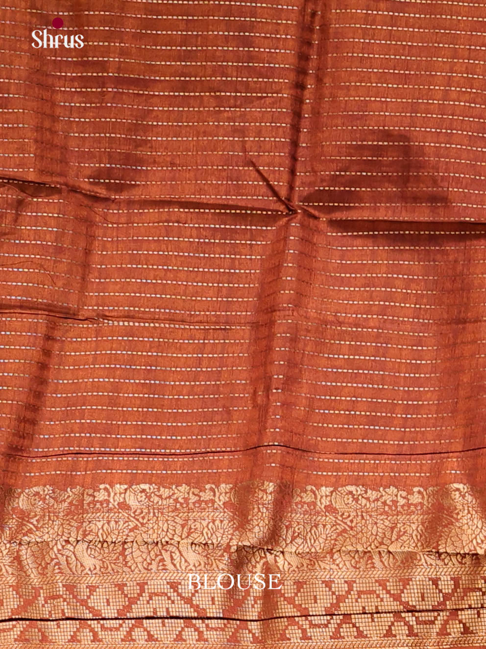 Grey & Brown- Semi Dola silk Saree - Shop on Shrus.com