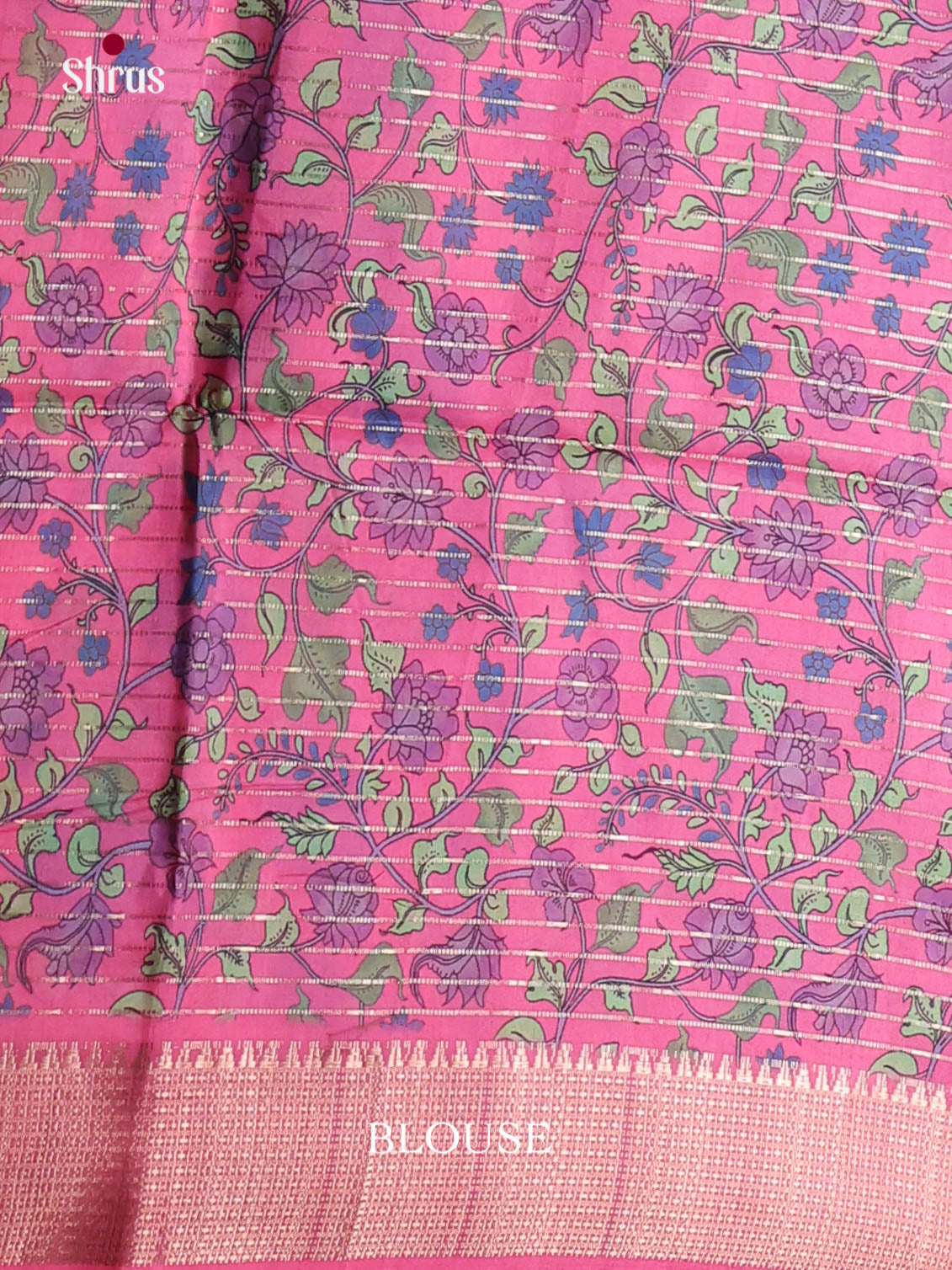 Blue & Pink - Semi Dola silk Saree