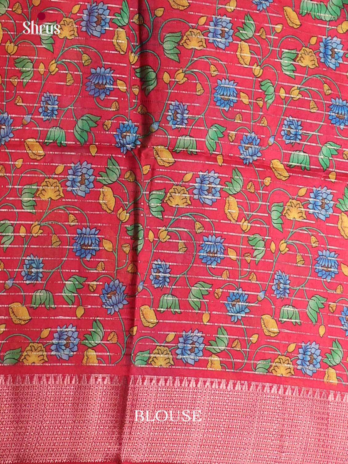 Green & Red - Semi Dola silk Saree