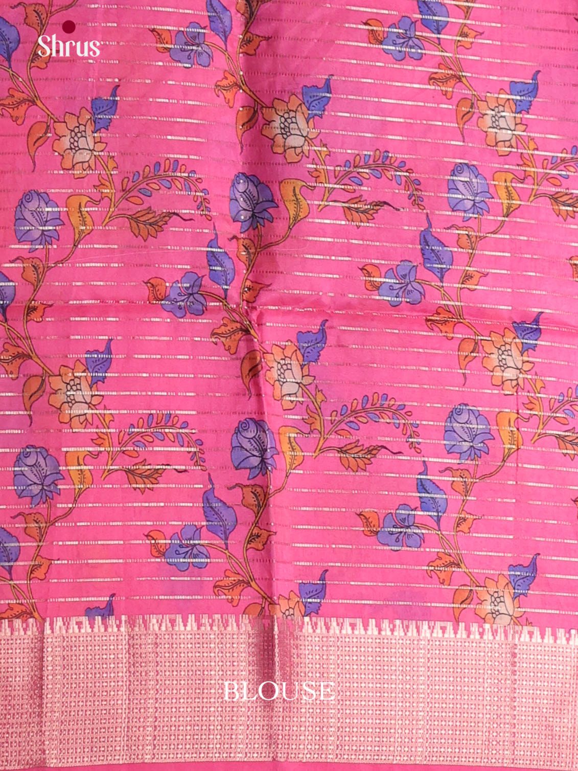 Blue & Pink - Semi Dola silk Saree