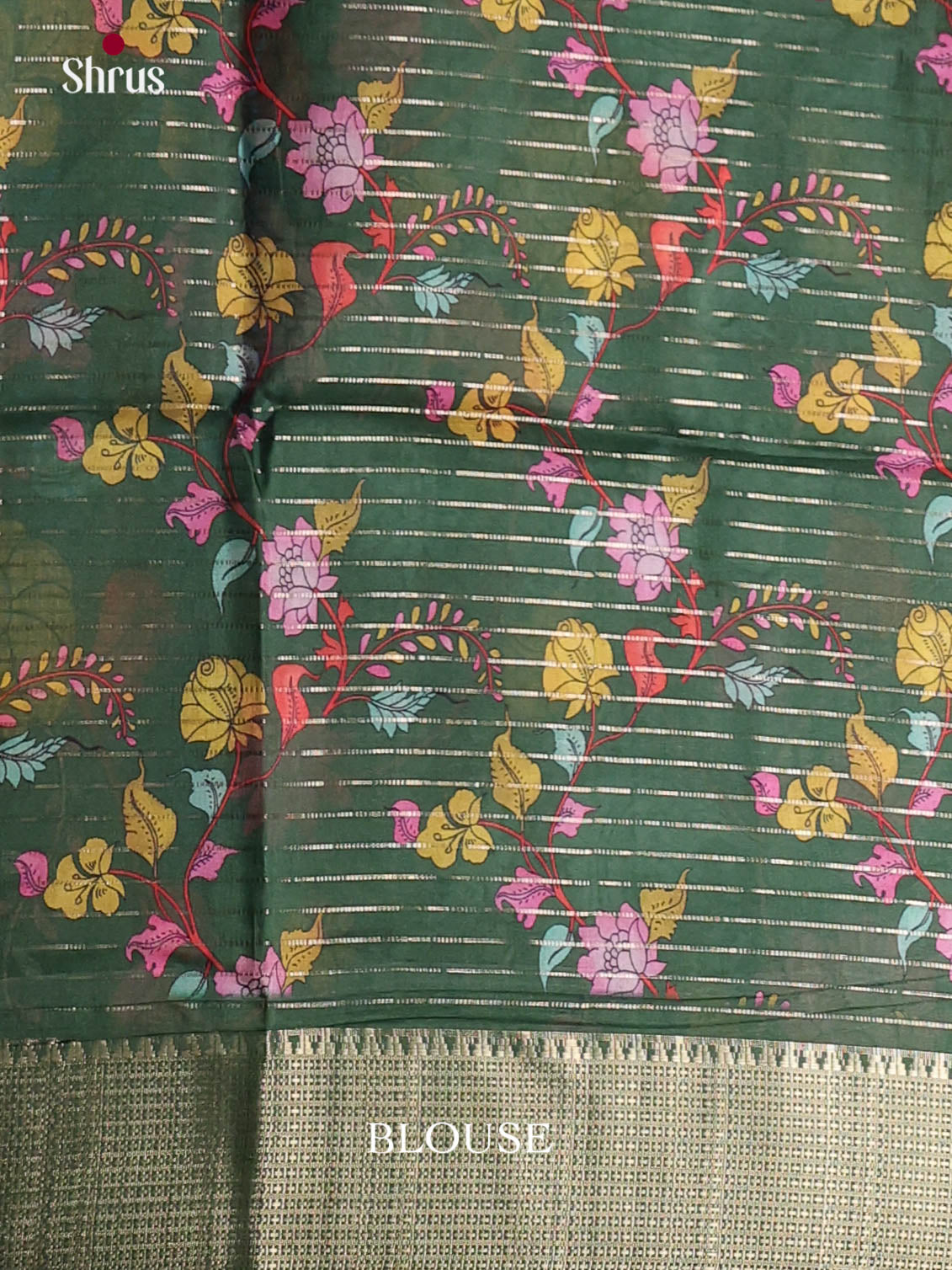 Red & Green - Semi Dola silk Saree