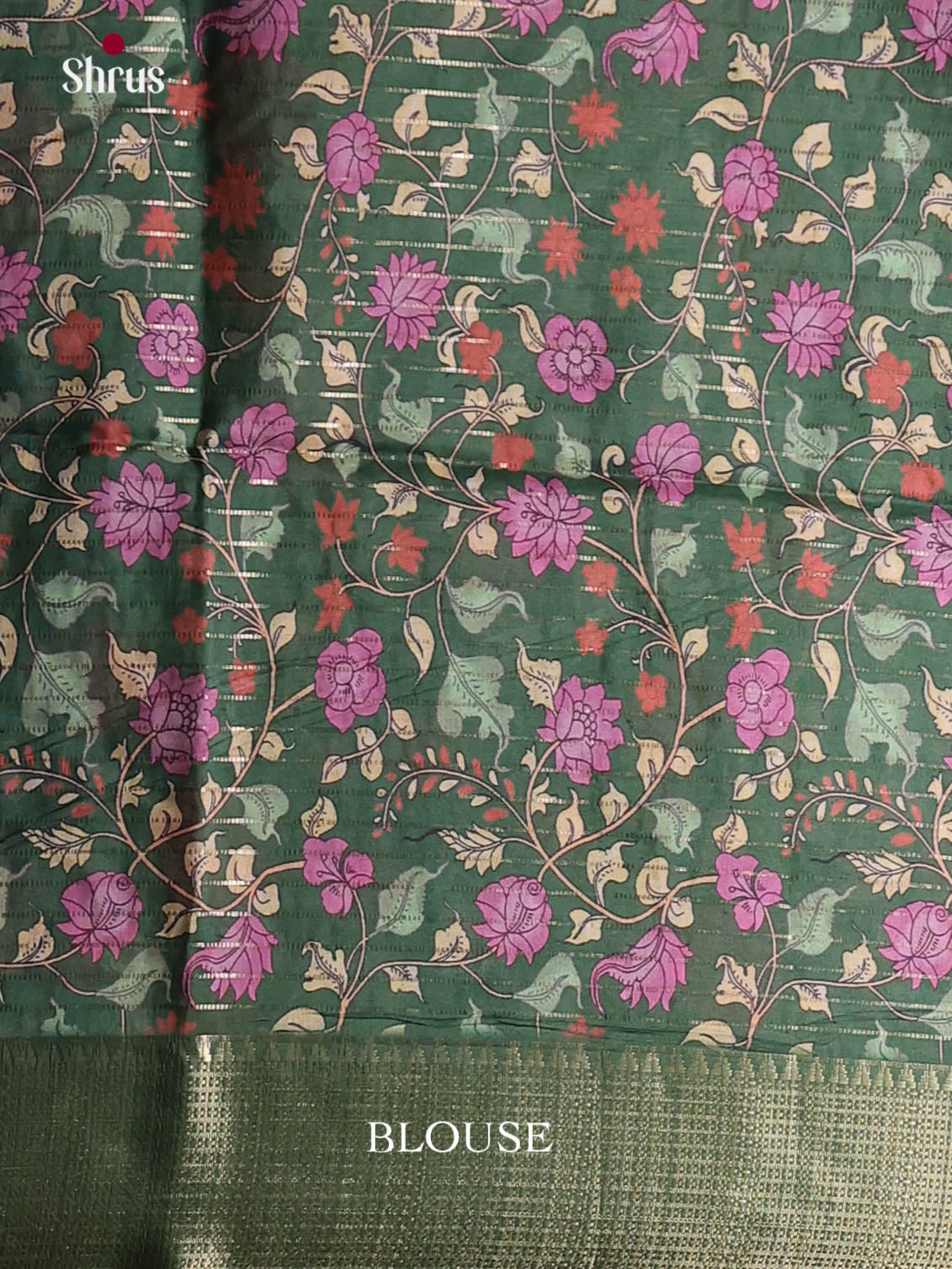 Red & Green - Semi Dola silk Saree