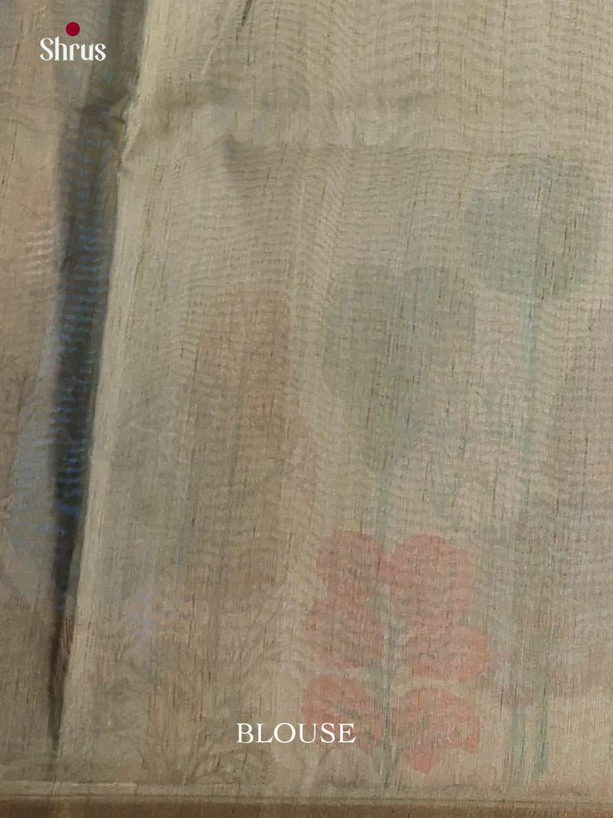 Grey Green - Semi Chanderi Saree