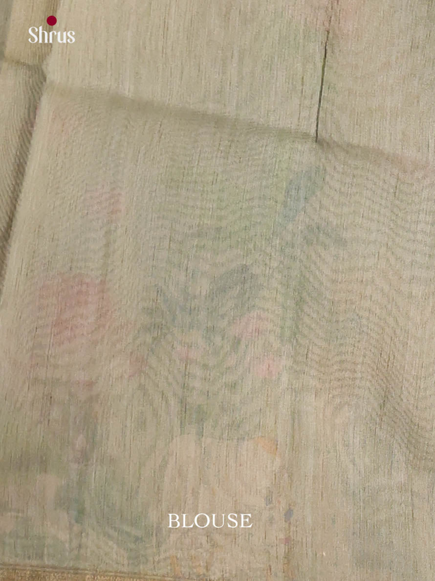 Elachi Green - Semi Chanderi Saree