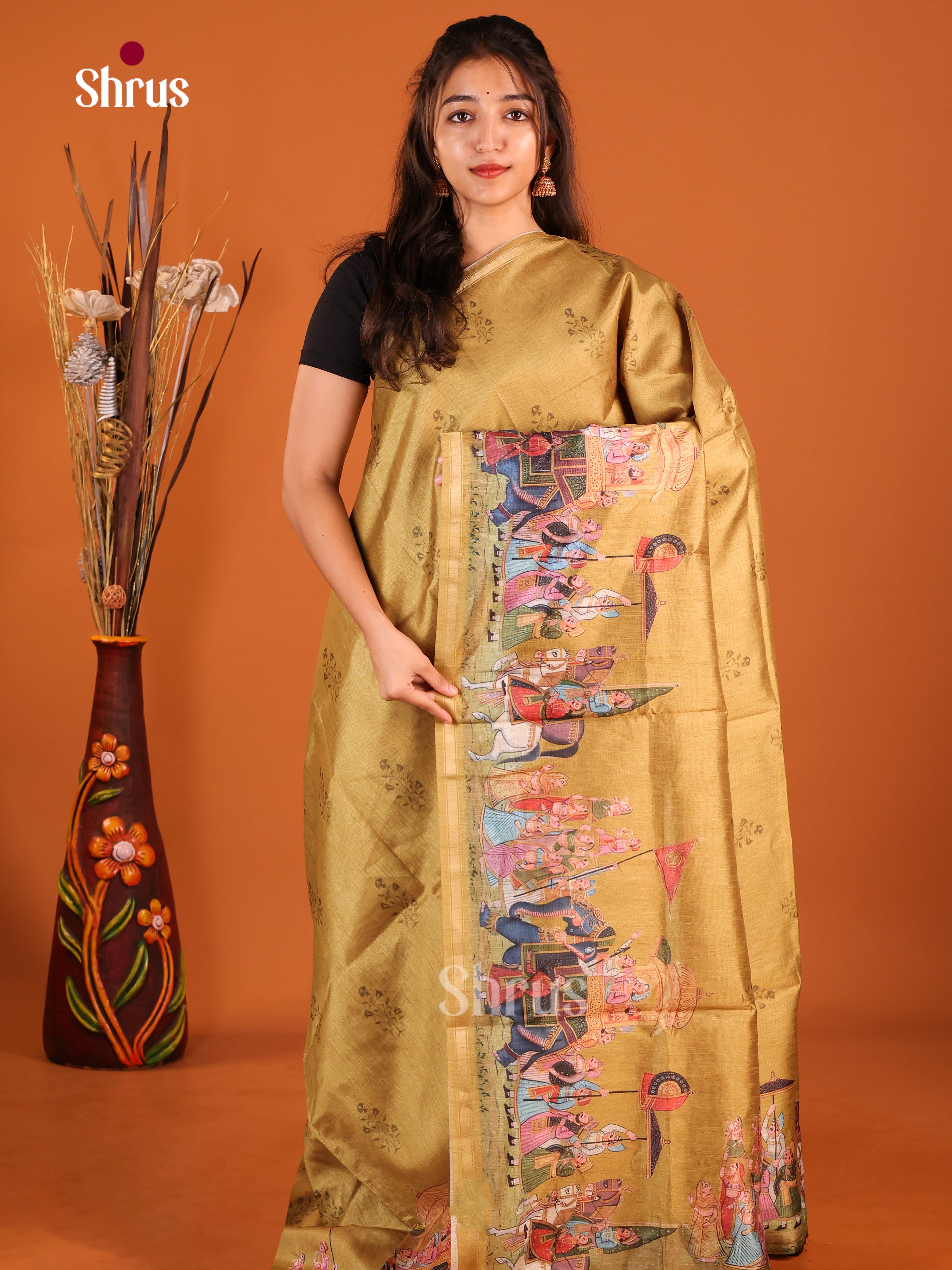 DIS29109 - Semi Chanderi Saree