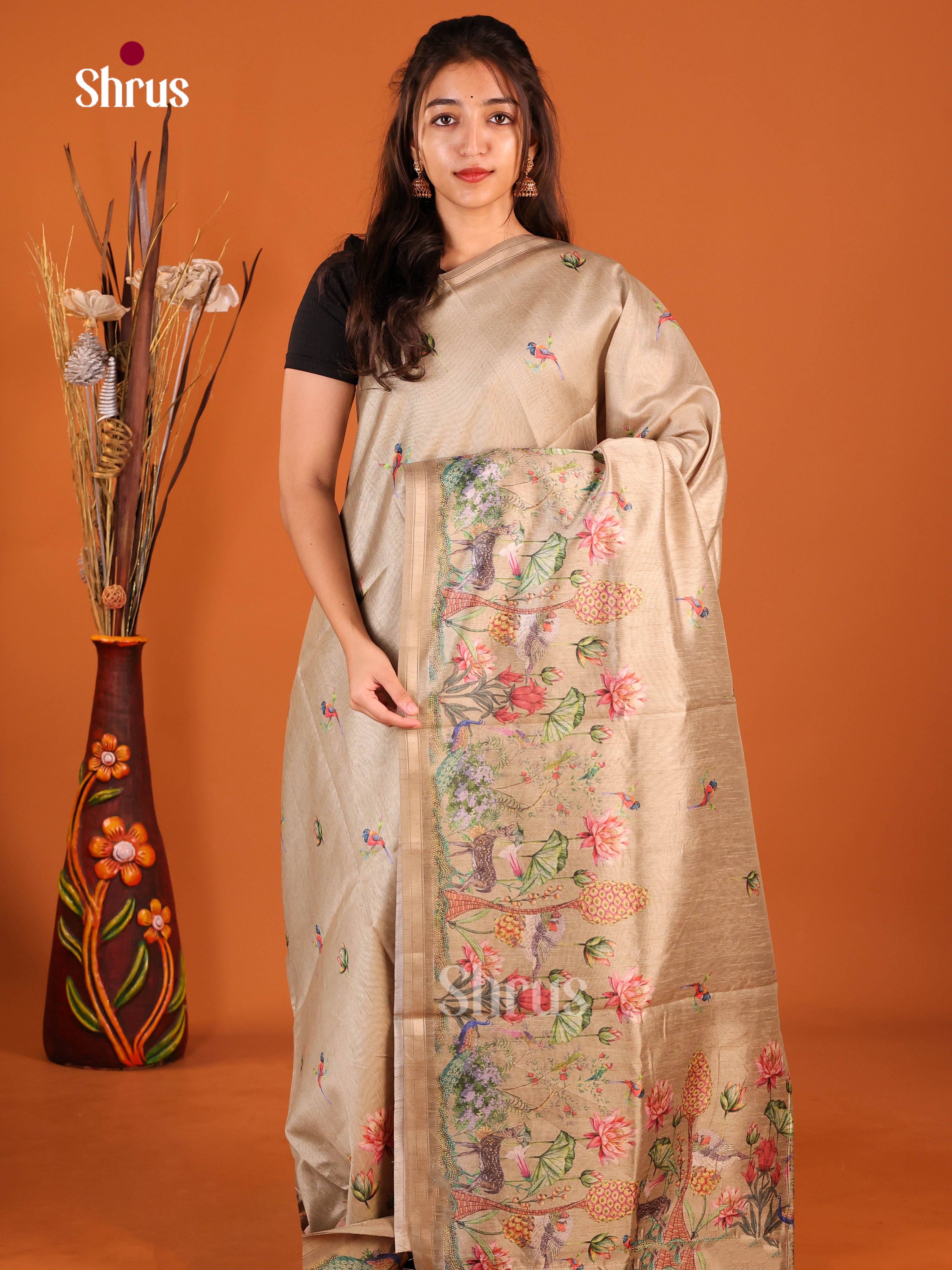 DIS29113 - Semi Chanderi Saree