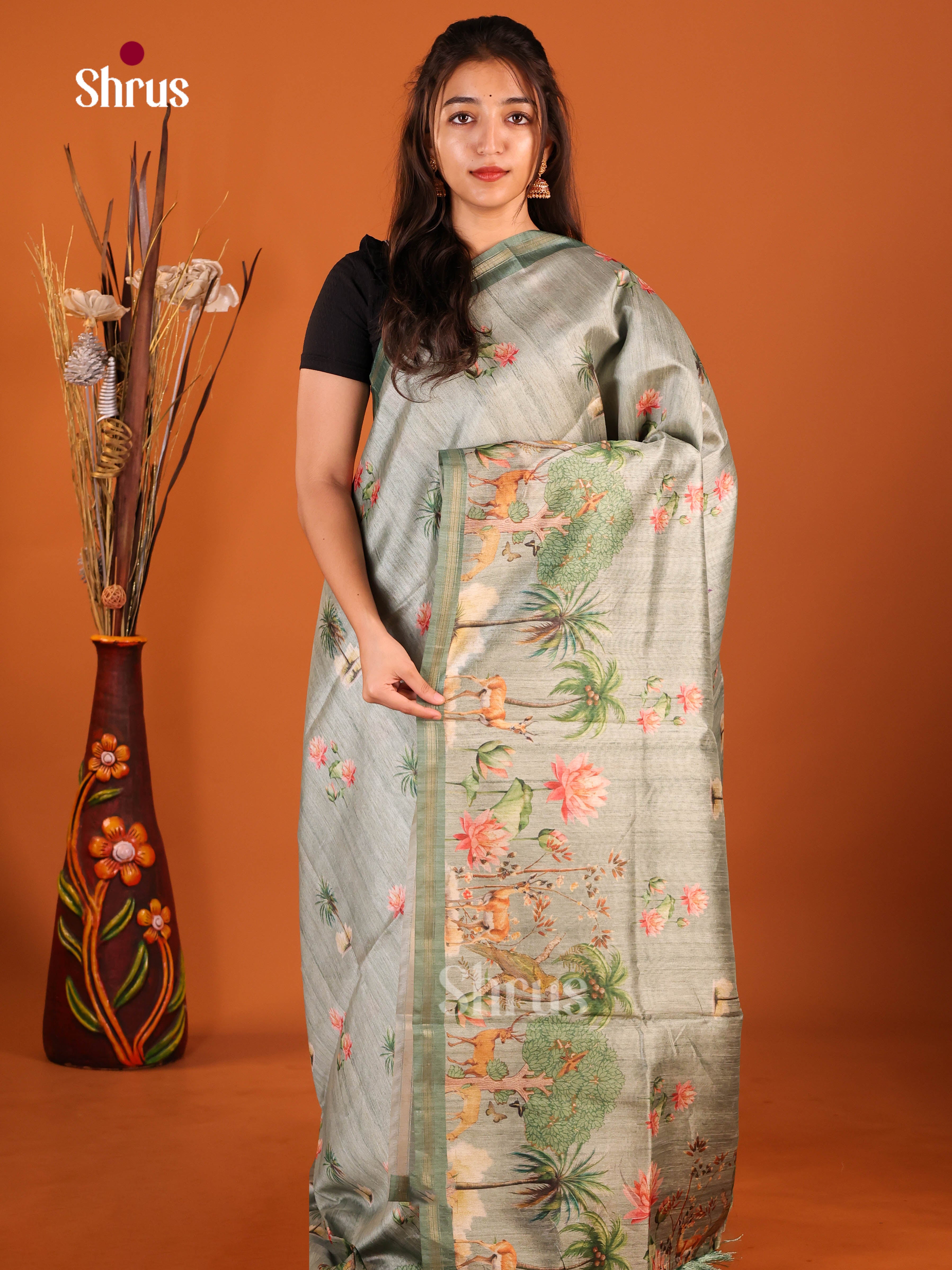 DIS29126 - Semi Chanderi Saree
