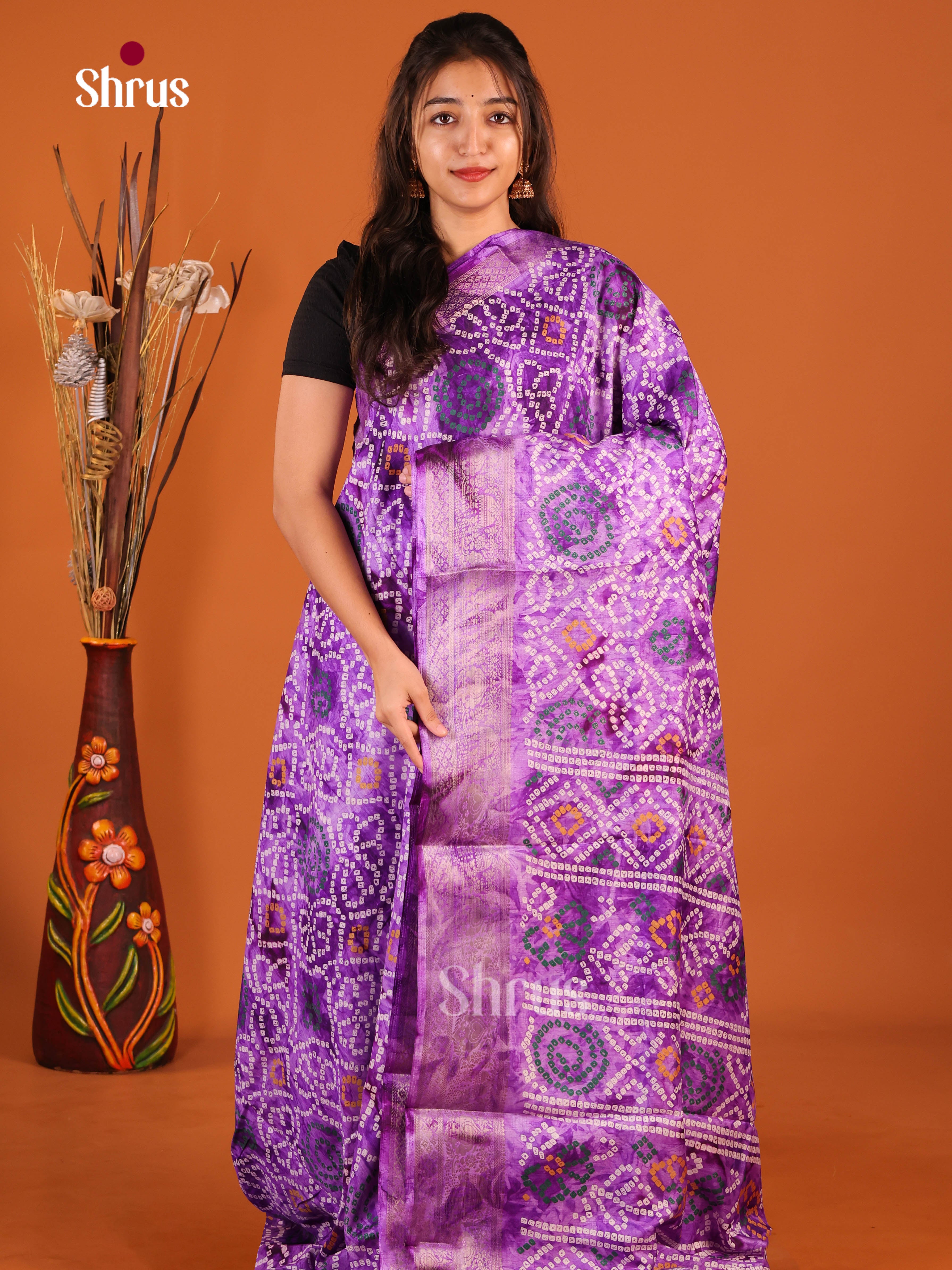 DIS29144 - Semi Dola silk Saree - Shop on Shrus.com